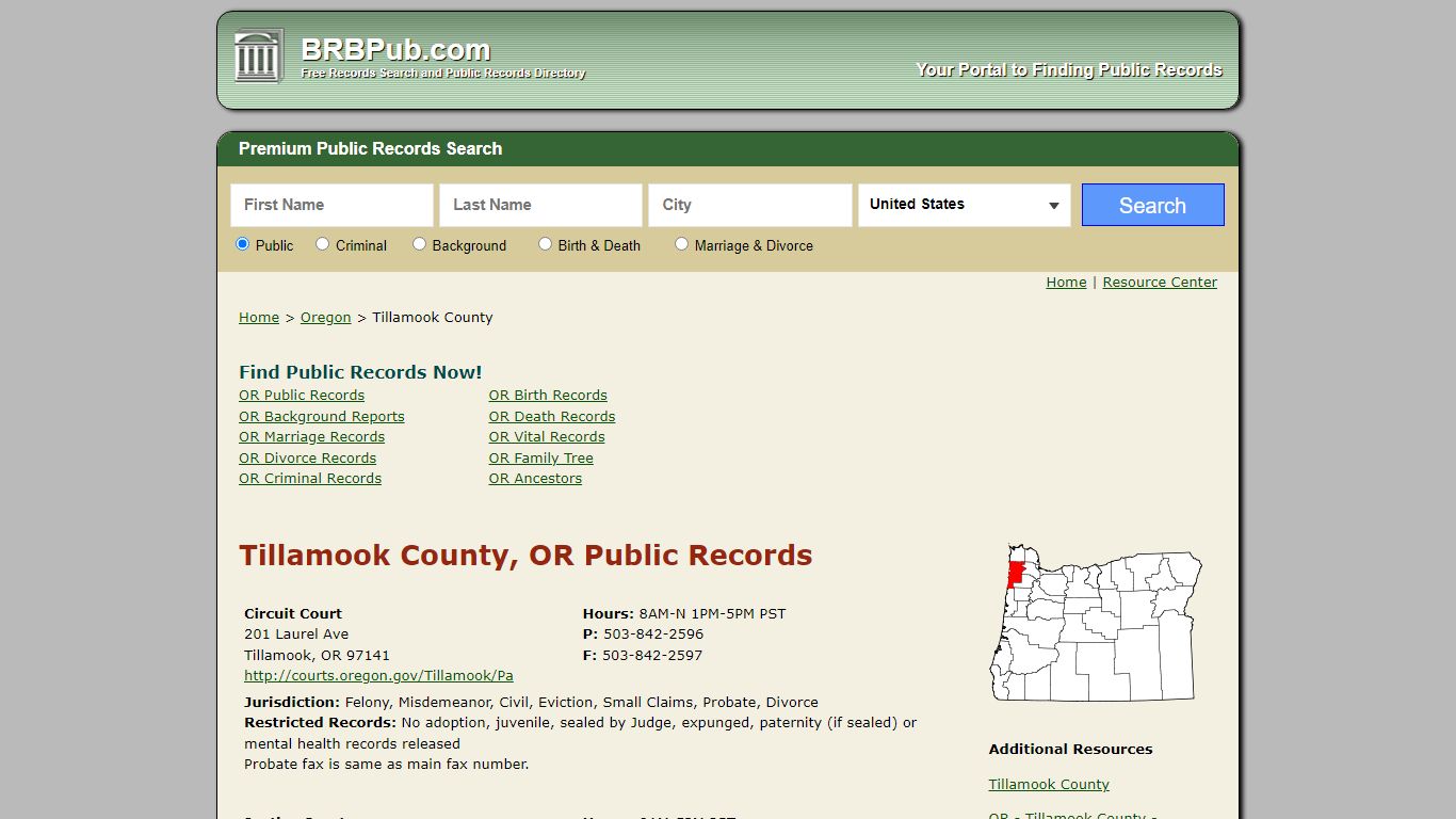 Tillamook County Public Records | Search Oregon Government ...